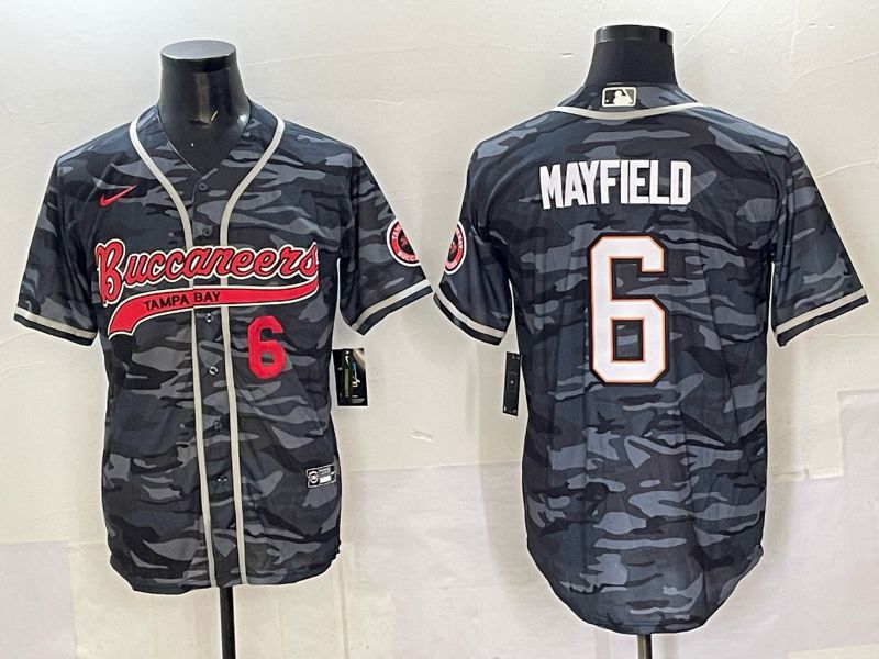 Men 2025 Tampa Bay Buccaneers 6 Mayfield Camo Joint Name Nike Limited NFL Jersey style 04